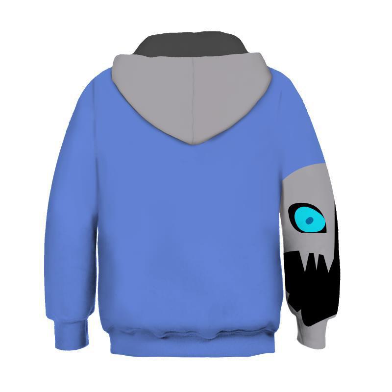 Áo hoodie/Áo khoác có dây khóa kéo trang trí hình ảnh Undertale Sans Peripheral 3D 2021 cho trẻ em