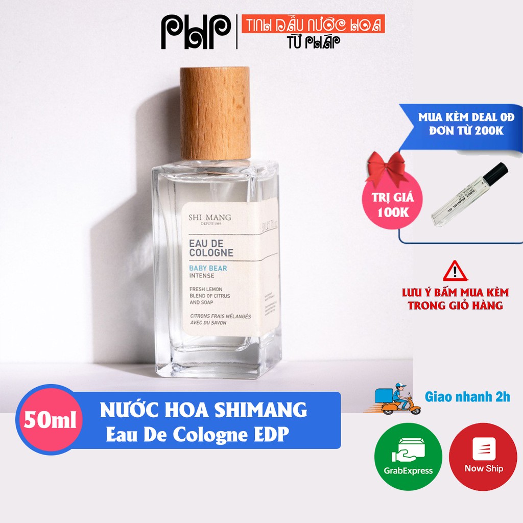 [TPHCM] Xịt thơm Body Mist Shimang Bản Cao Cấp Eau De Cologne EDP 50ML - Nước hoa Shimang Chai vuông nắp gỗ