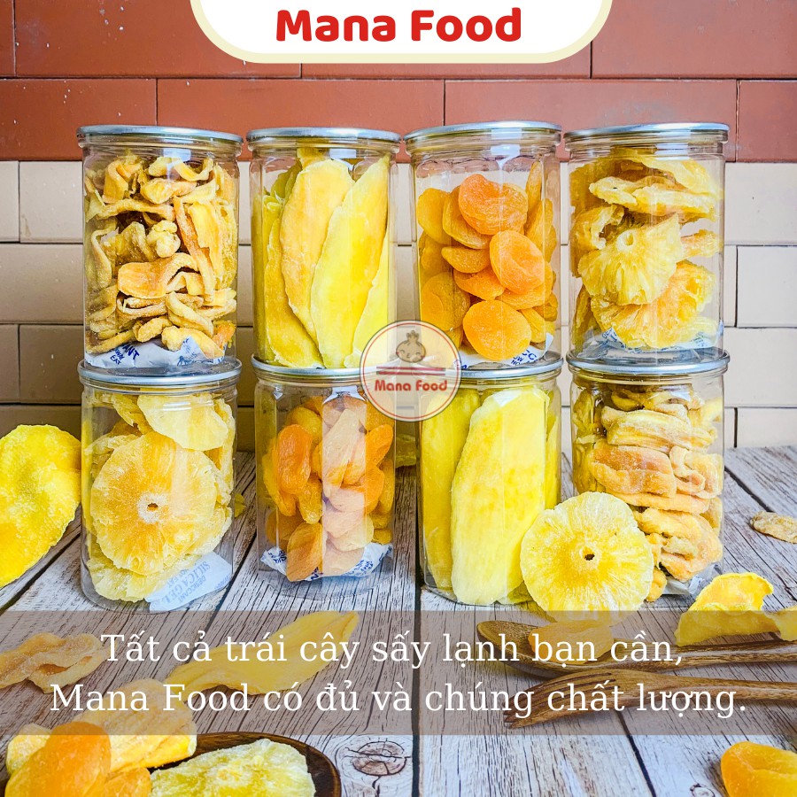 300G Mít Sấy Dẻo Mana Food, mít sấy lạnh, trái cây sấy lạnh | Thịt dày, ngọt tự nhiên - Ngon, Chất lượng