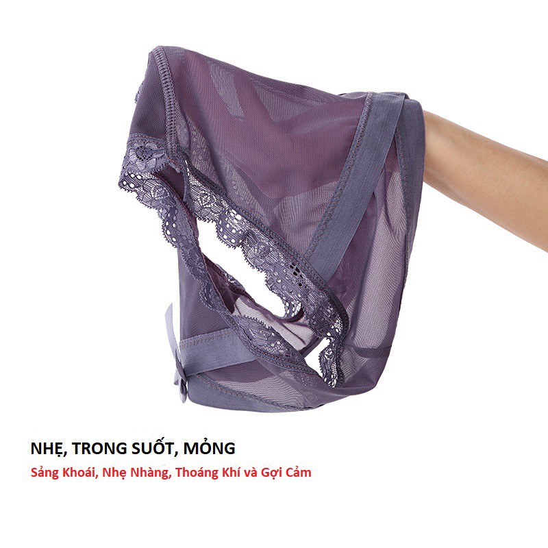 Quần lót ren nữ cạp chéo sexy mền mịn R02 | BigBuy360 - bigbuy360.vn