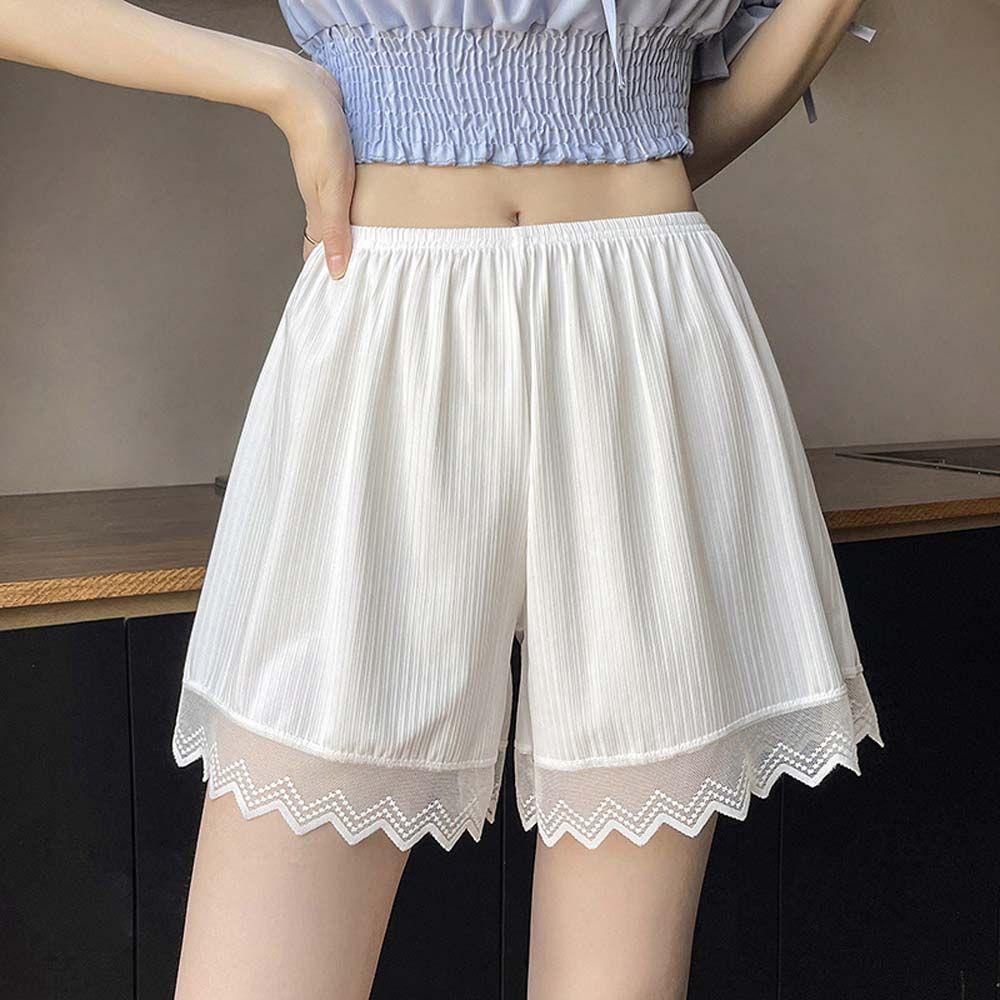 Quần Short An Toàn Dáng Rộng Phối Ren Đơn Giản Thời Trang Mùa Hè Cho Nữ