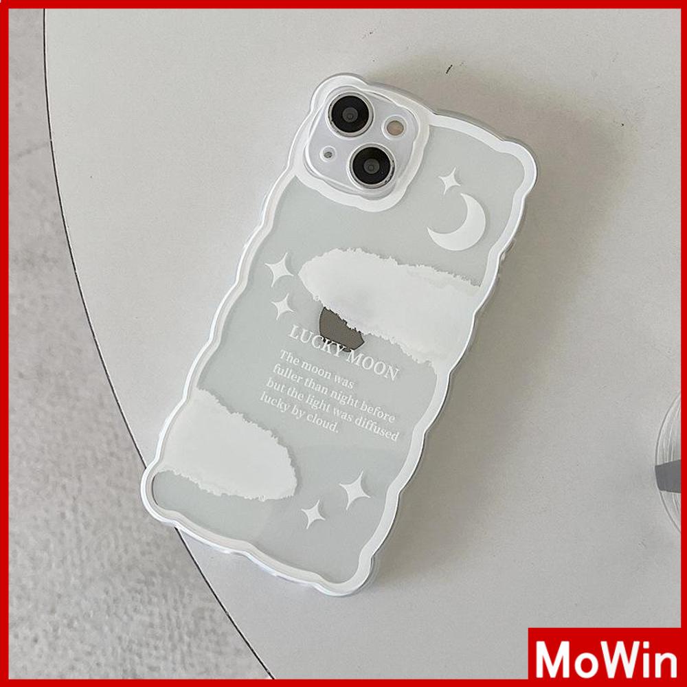 iPhone Case Silicone Soft Case Clear Case Wave Non-Slip Shockproof Camera Full Coverage Protection Moon Stars Clouds For iPhone 13 Pro Max iPhone 12 Pro Max iPhone 11 iPhone 7 Plus