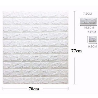 COMBO XỐP DÁN TƯỜNG 3D MÀU TRẮNG