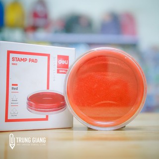 Hộp dấu tròn stamp pad deli 9863