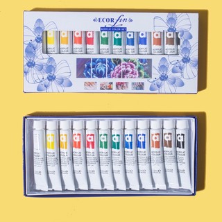 Set bột bản 12 màu hành chính hãng , bột Acrylic Color