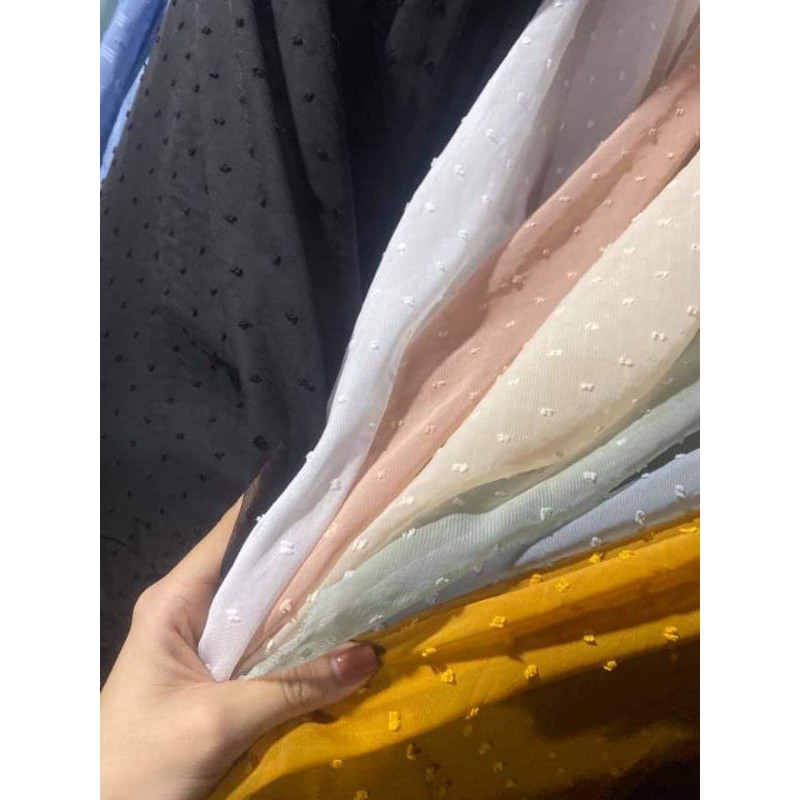 Vải sd voan hạt đẹp đủ màu