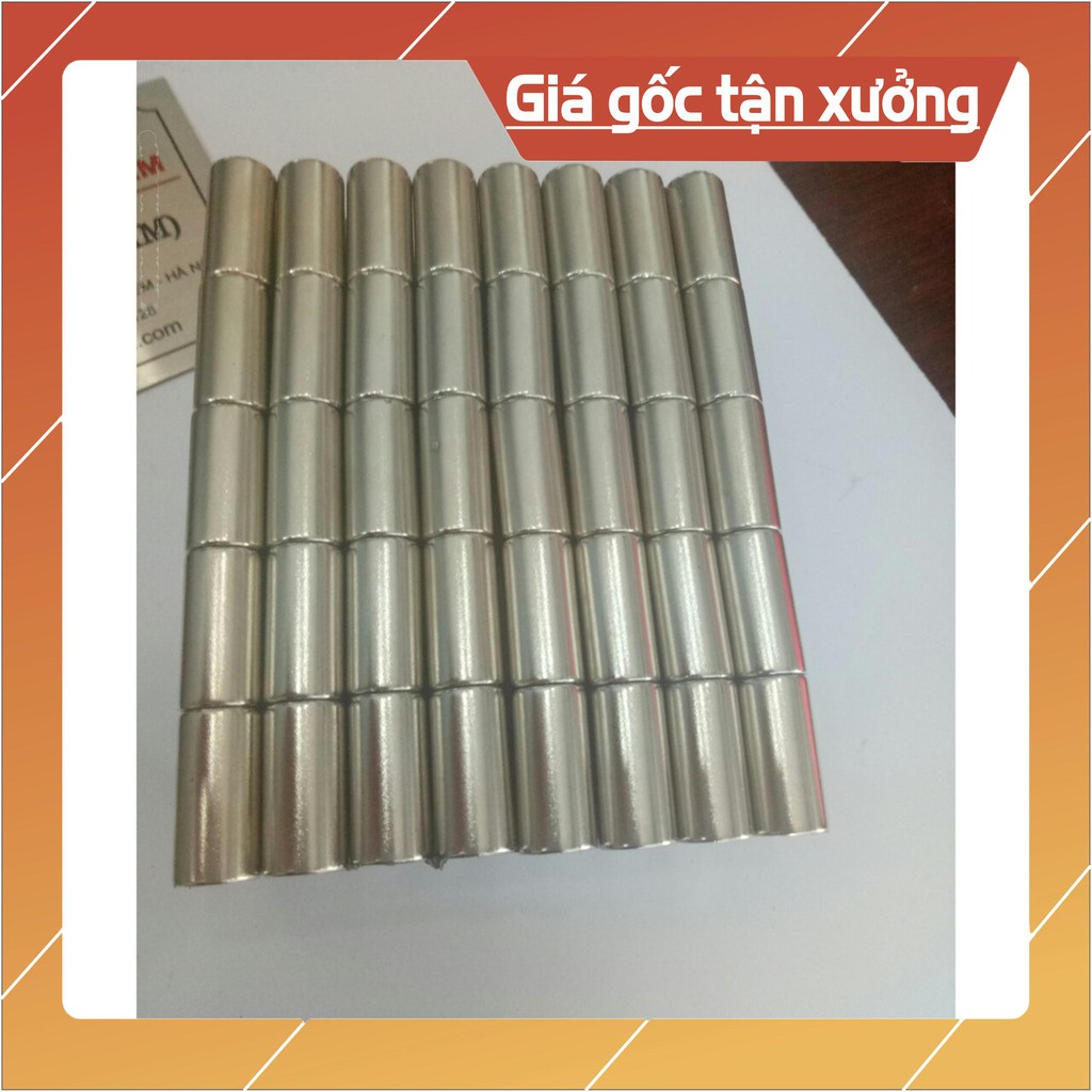[Xả Kho] Nam châm đất hiếm 10x20mm, loại nam châm trắng đất hiếm hình trụ lực hút mạnh.