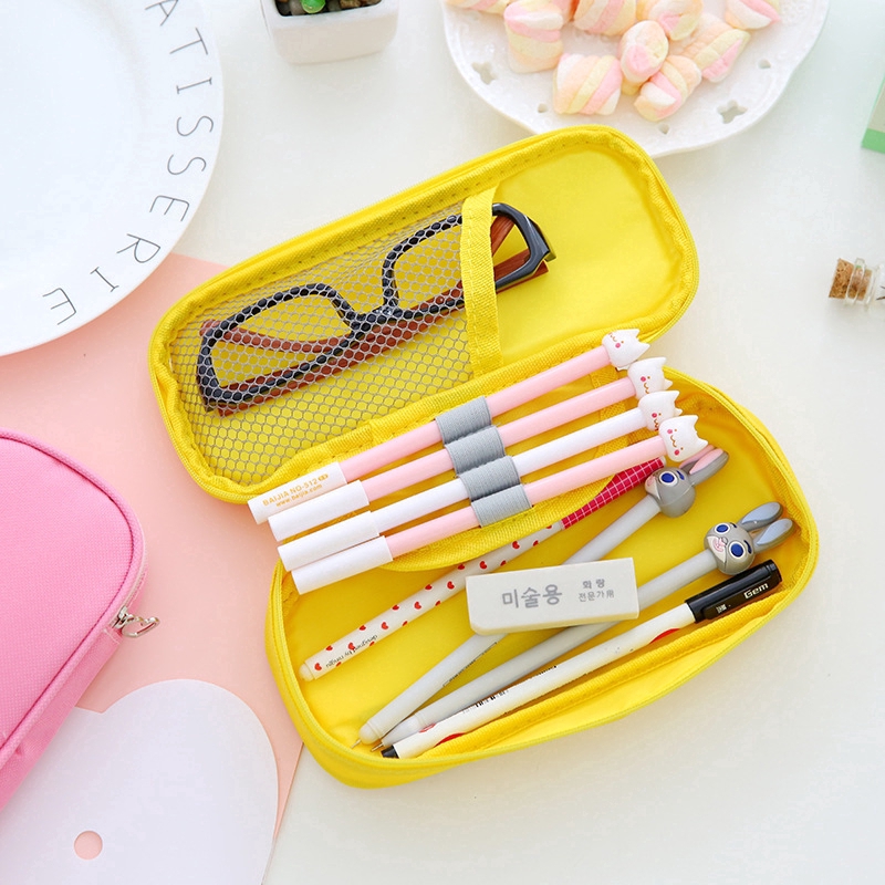 Hộp bút đa năng thiết kế đơn giản xinh xắn nhiều màu tùy chọn