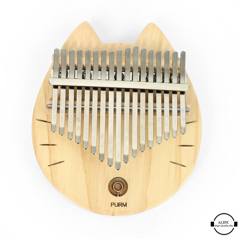 Đàn Kalimba 17 Nốt Hình Mèo Bằng Gỗ