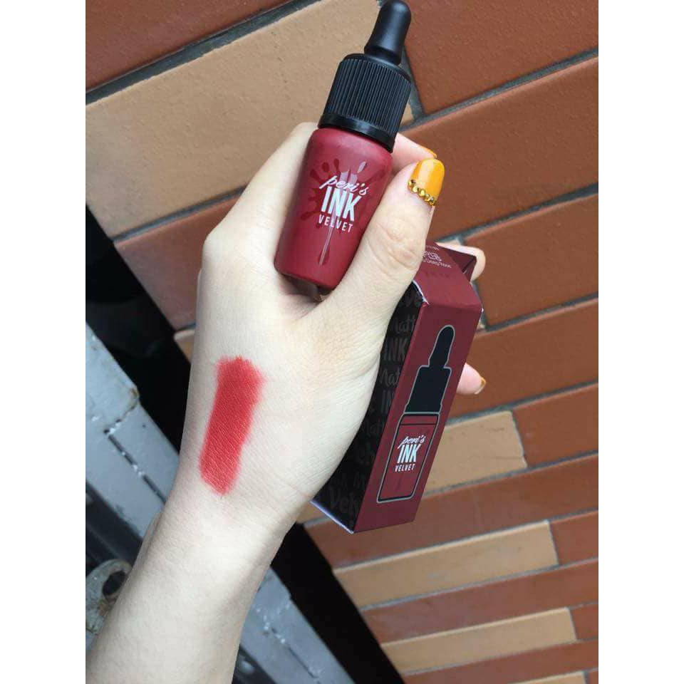 Son Peripera ink velvet 06 – Celep Deep Rose (Cam đỏ gạch)