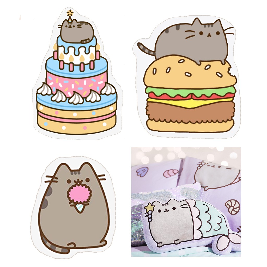 Gấu bông gấu pusheen dạng gối 40cm GB4I16 gấu bông cute gấu bông dễ thương