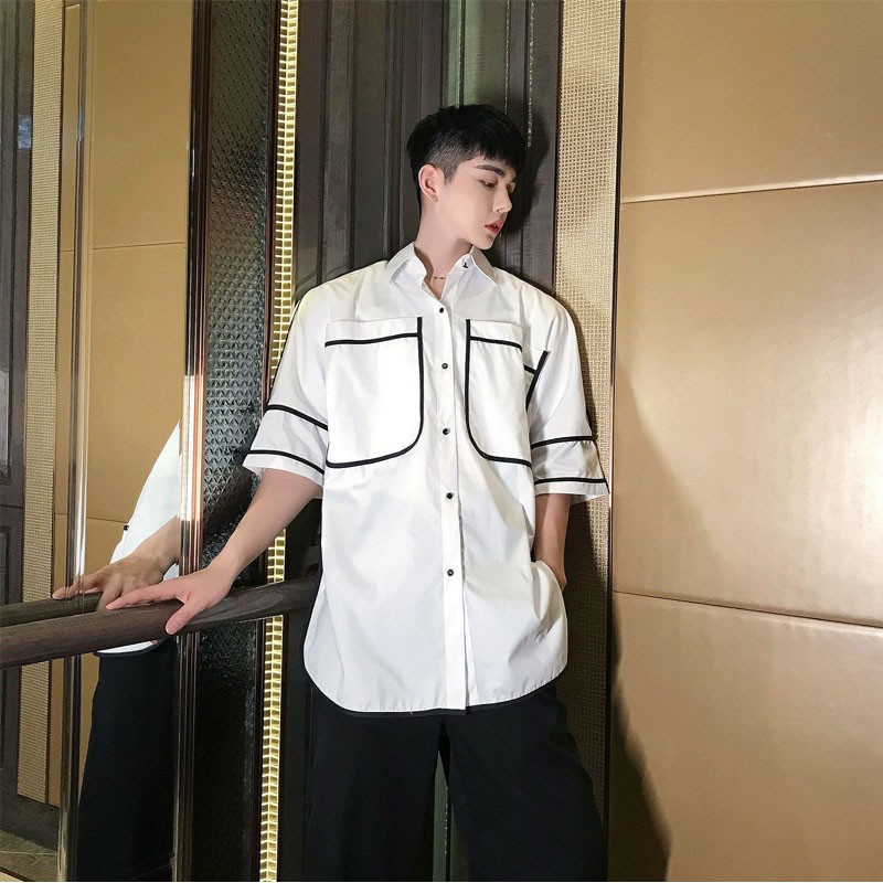 áo sơ mi ulzzang túi viền unisex đủ size 50-100kg | WebRaoVat - webraovat.net.vn