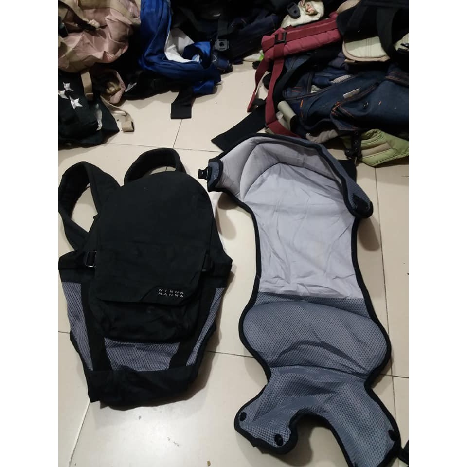 Địu combi đen xám cho bé ms15