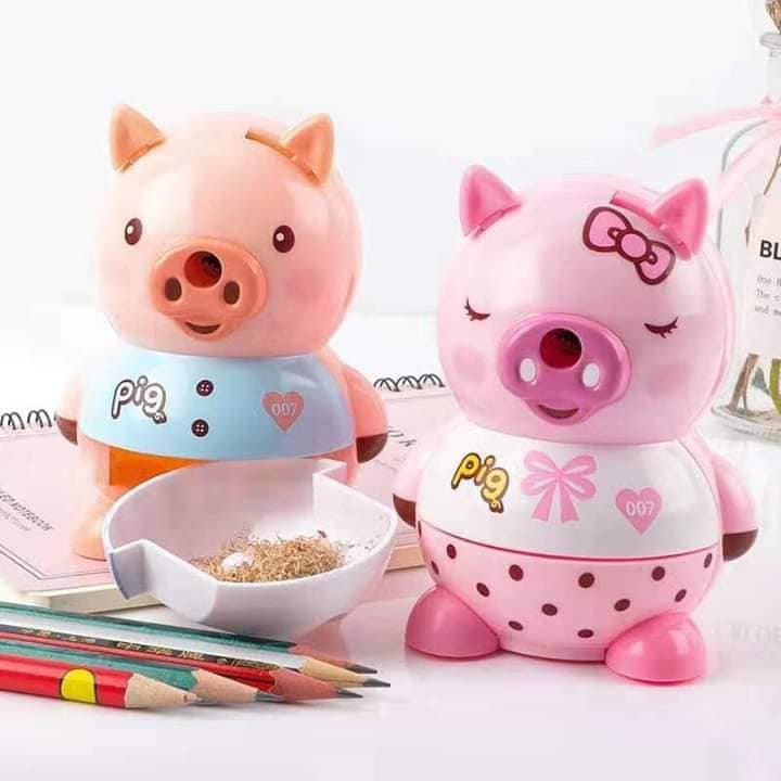 Gọt bút chì quay tay hình heo peppa pig