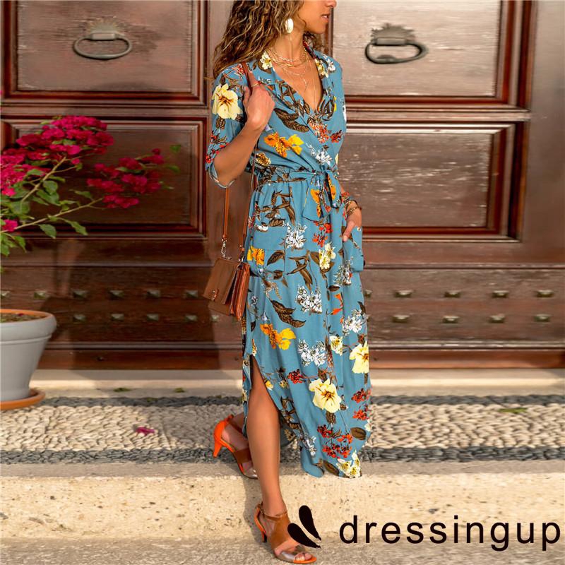 Đầm Maxi Cổ Tim Xẻ Tà Quyến Rũ Dành Cho Nữ | BigBuy360 - bigbuy360.vn