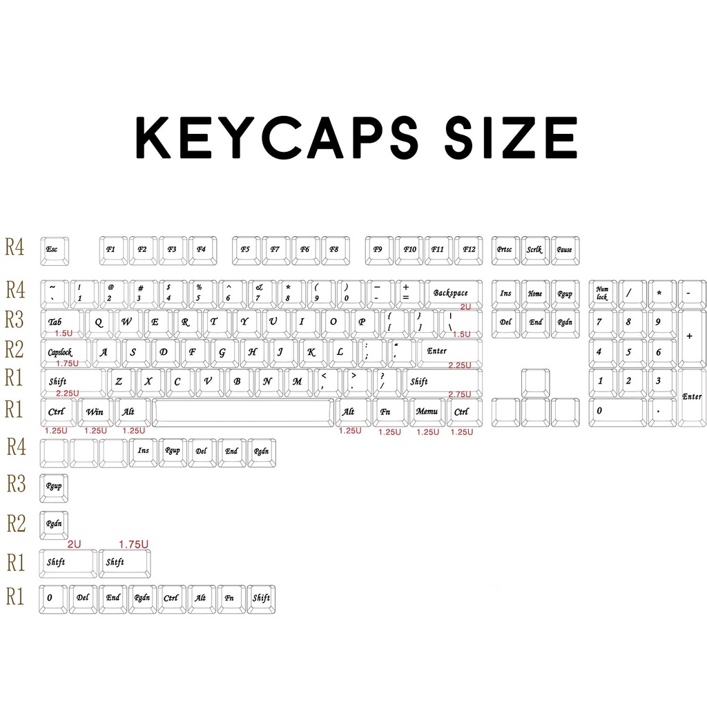 116 phím PBT Keycap DYE-Sublimation Cấu hình OEM Keycaps được cá nhân hóa cho bàn phím cơ Cherry MX Switch