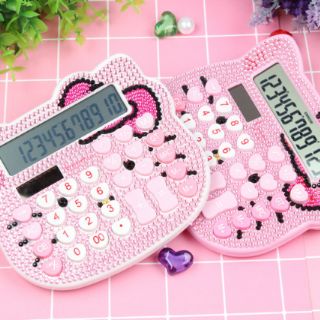 Máy Tính Hình Mèo Hello Kitty Đính Đá Dễ Thương