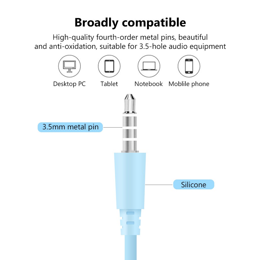 Tai nghe nhét tai Tzuzl U88 giắc cắm 3.5mm chiều dài 1.2m