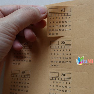 Sticker lịch dấu trang sổ Planner A5 A6