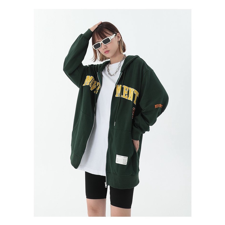 Áo Khoác Nỉ Move Ment - Áo Hoodie Nỉ form rộng tay bồng kiểu dáng oversize - Áo thu đông hàn quốc