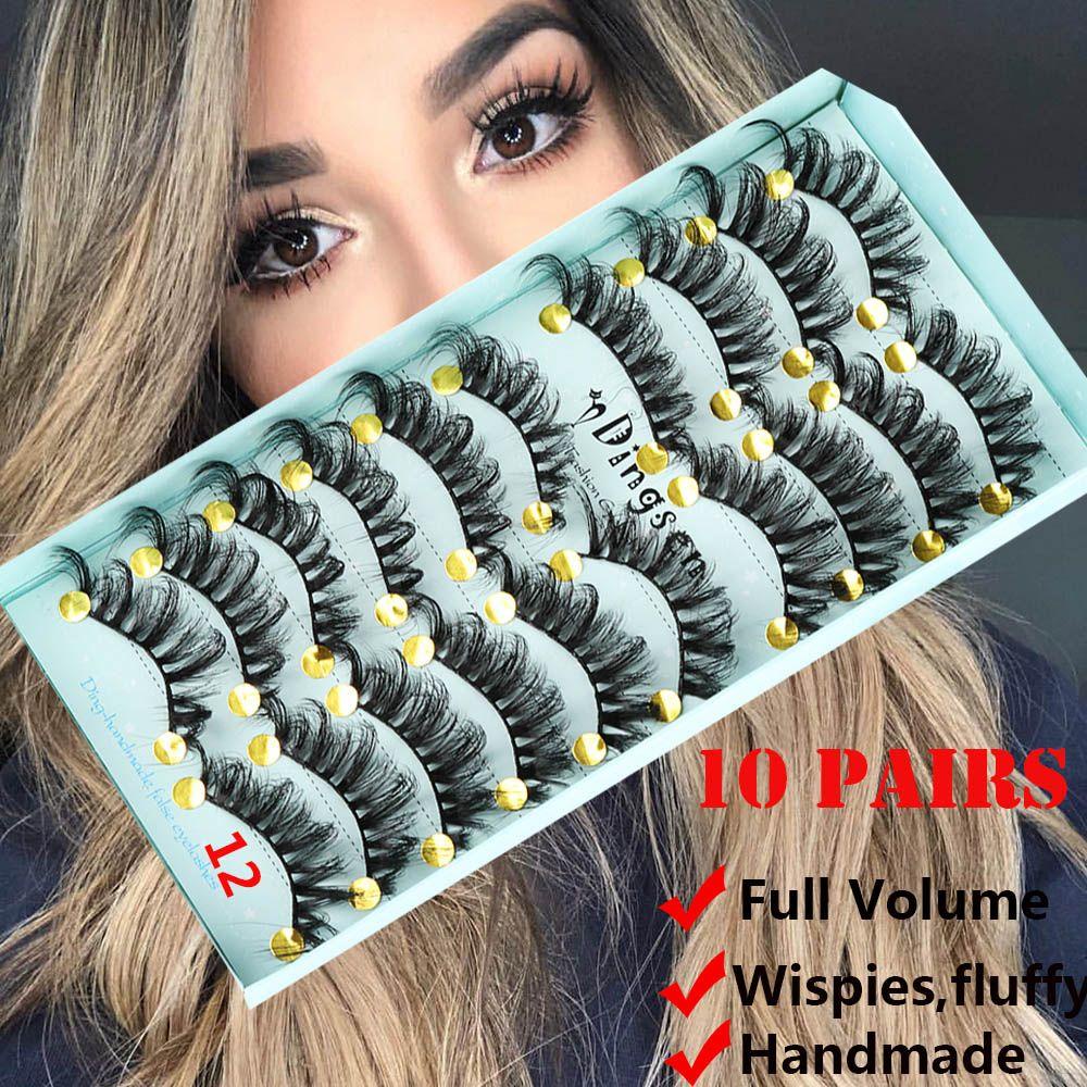 Set 10 Cặp Lông Mi Giả SKONHED 1 SKONHED 3D Handmade Thời Trang Dành Cho Nữ