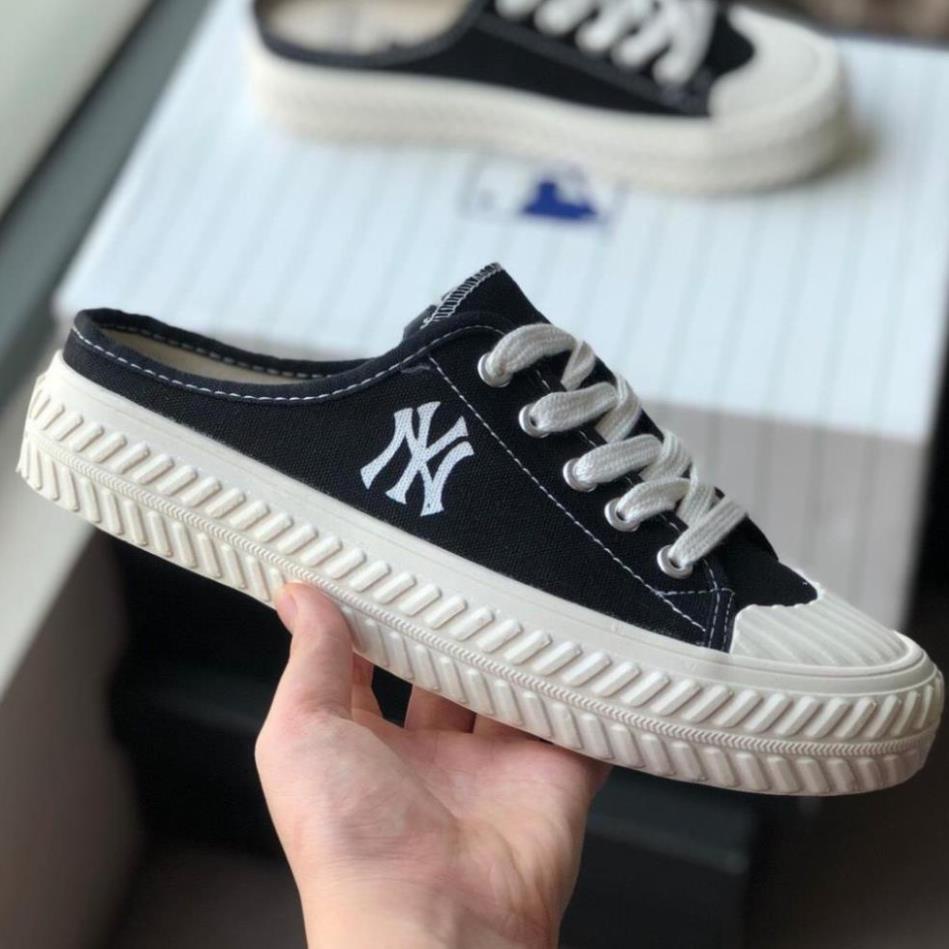 Giày thể thao giày sục nữ [ giá rẻ ] sục MLB NY hoạ tiết chuẩn 11 | BigBuy360 - bigbuy360.vn