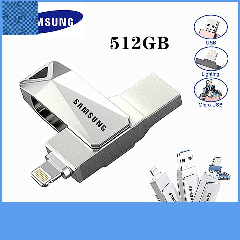Usb Kim Loại Chống Nước 512gb 3 Trong 1 Cho Ios Iphone Ipad Android Pc