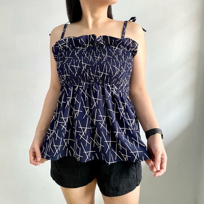 Áo Thun Nữ Màu Xanh Nước Biển In Chữ NELA TOP 0103) TDT 76ZKC