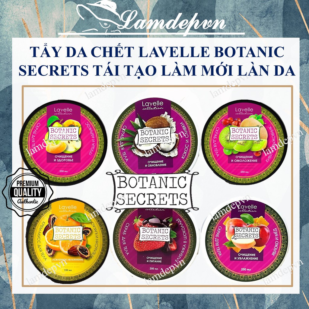 Tẩy da chết Lavelle Botanic Secrets Tái tạo làm mới làn da