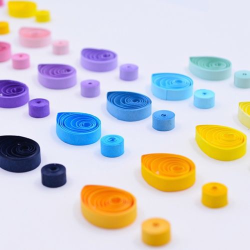 Combo 10 màu giấy sợi Quilling 3mm hoặc 5mm