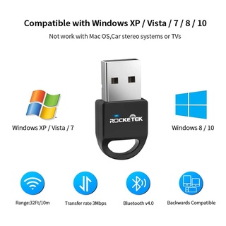 USB Dongle Bluetooth ROCKETEK CSR 4.0 A2DP cho máy tính/đèn/Ps4