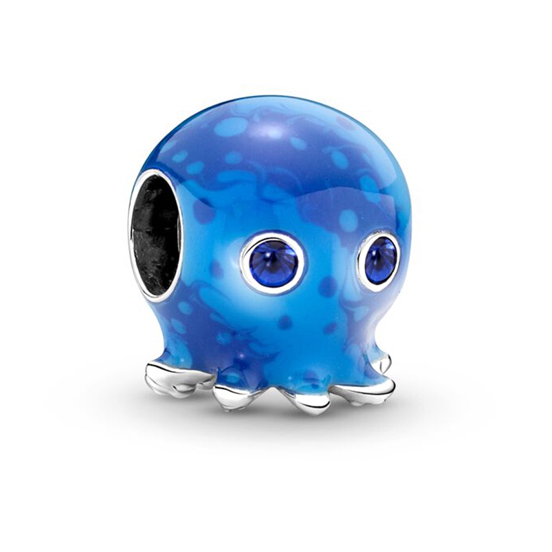 Mặt Dây Chuyền Hình Bạch Tuộc Màu Bạc Thời Trang Cho Nam Và Nữ