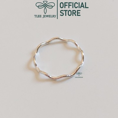 Nhẫn bạc TLEE sóng trơn basic xinh xắn TLEE JEWELRY A0313
