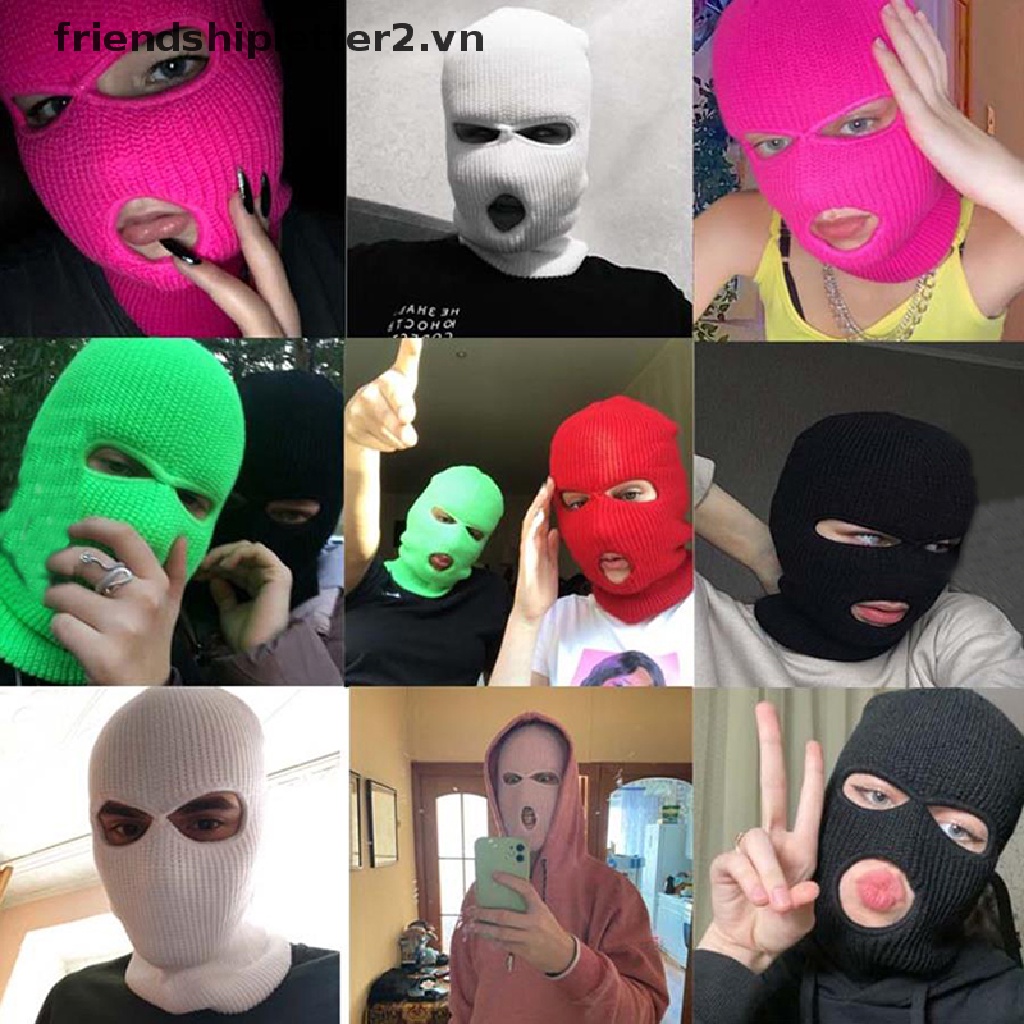 #Nóng Trong Kho# Mũ Trùm Đầu Che Phủ Mặt 3 Lỗ Giữ Ấm Mùa Đông