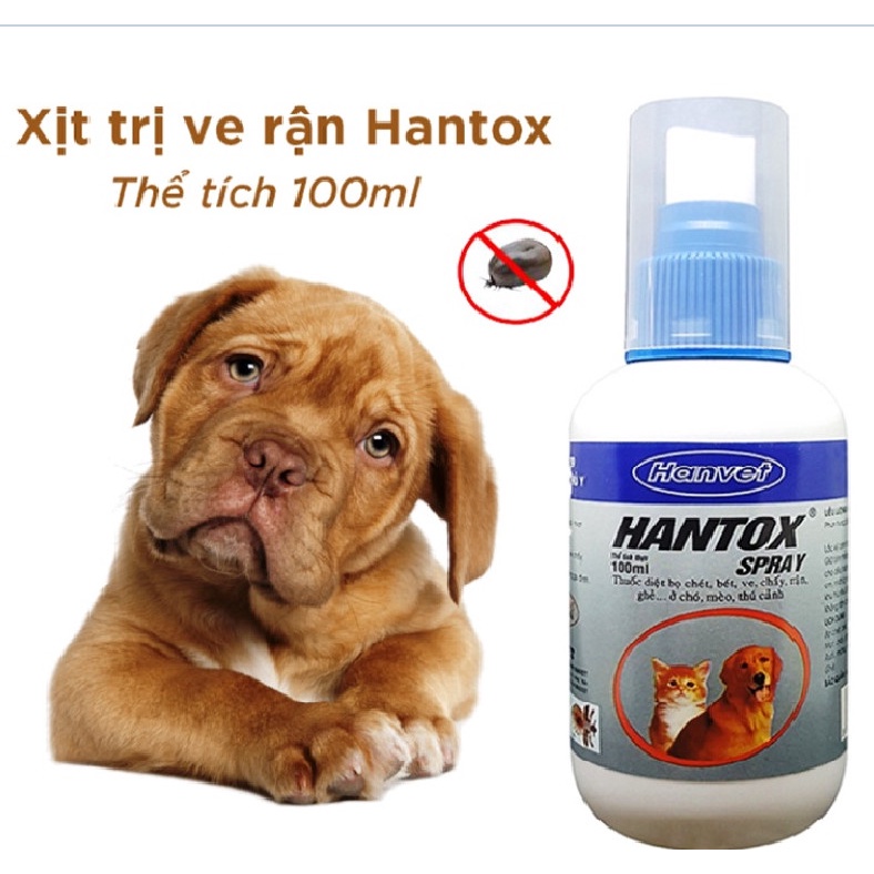 Xịt ve rận chó mèo Hantox 100ml