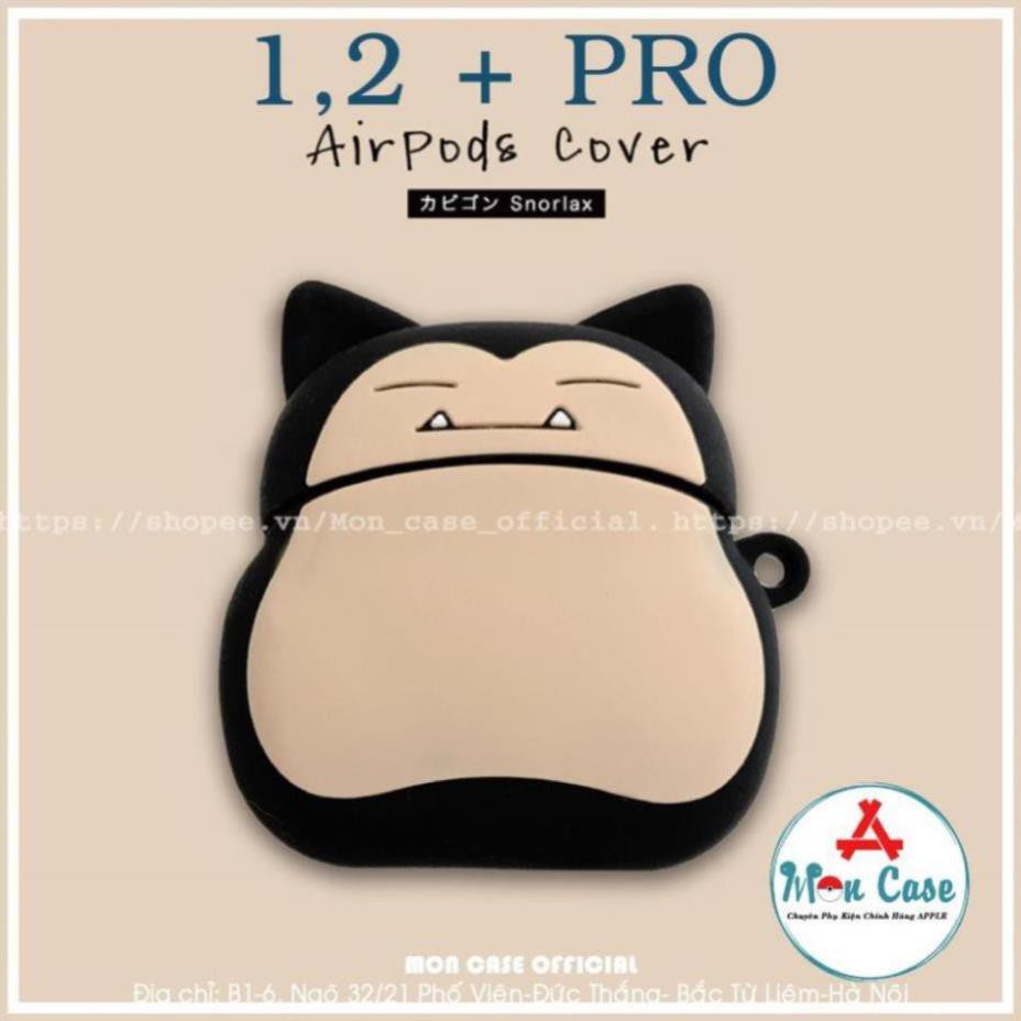 Case Airpods Pro 3 TWS Inpods - Vỏ Bao Đựng Bảo Vệ Ốp Tai Nghe, Sillicone Dẻo Chống Bám Bẩn, Va Đập Gấu Snorlax -I.CASE