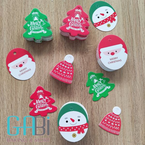 Set 50c tag giấy Noel (nhiều mẫu)