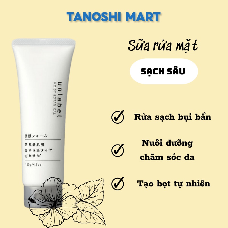 Nước tẩy trang Unlabel Nhật Bản sạch sâu, siêu lành tính cho mẹ bầu, da dầu mụn nhạy cảm - Tanoshi Mart