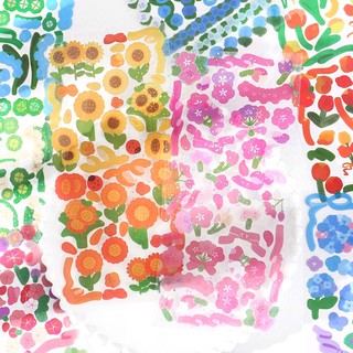 Sticker hoa trang trí sổ DIY