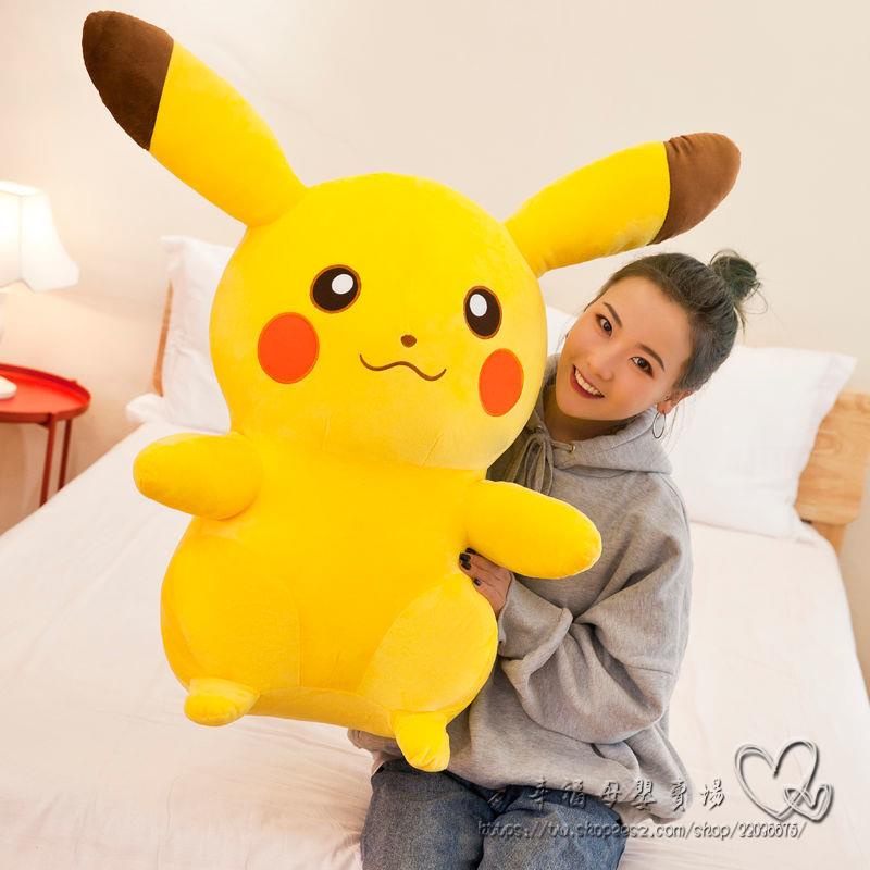 Gối ôm hình Pikachu bằng nhung dễ thương xinh xắn có Size lớn dành cho bé gái