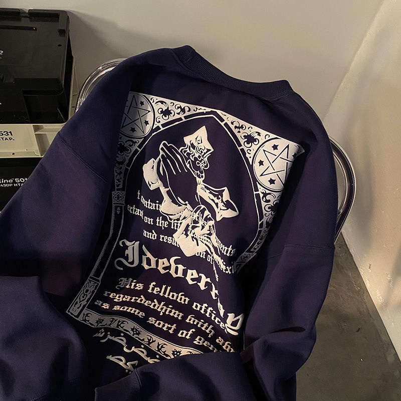 Áo Sweater Mỏng Dáng Rộng Phong Cách Hip Hop Đường Phố Mỹ Cá Tính Cho Nam Nữ