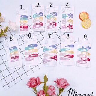 Kẹp tóc mái Hàn Quốc (set 6) siêu cute