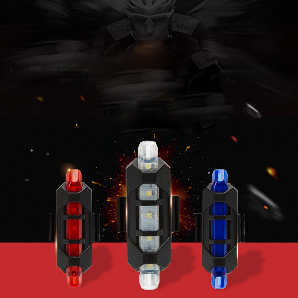 Đèn đuôi xe dạng LED dùng đi xe đạp ban đêm chống thấm nước có cổng sạc USB