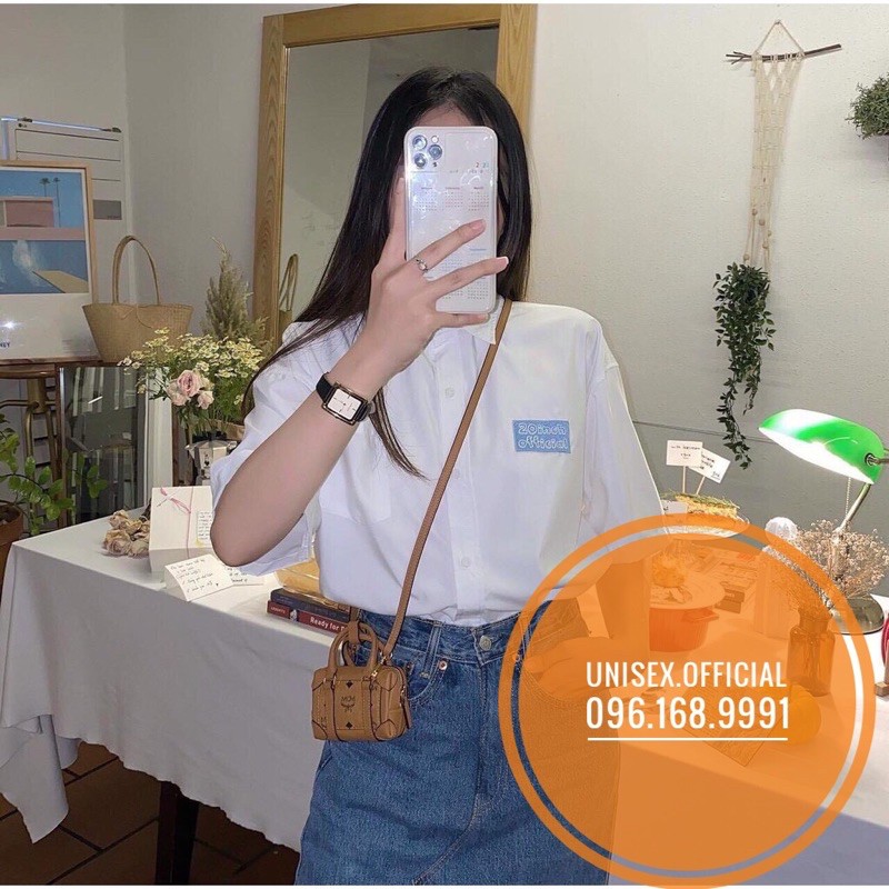Sơ mi nữ trắng tay lỡ - chất đẹp , dễ mix đồ, có ảnh thật video tại shop - unisex