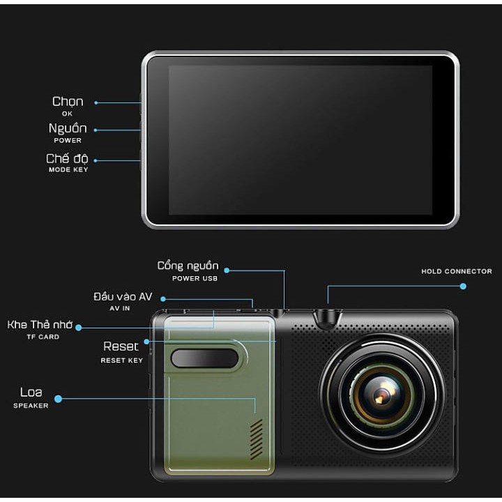 Camera hành trình cho xe tải H5 cam lùi 15m cảnh báo lệch làn | BigBuy360 - bigbuy360.vn