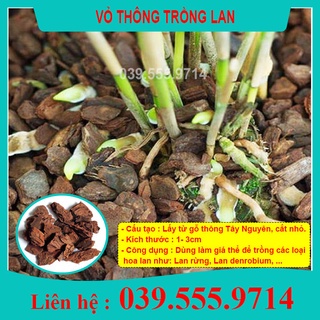Vỏ thông trồng lan đã qua xử lý 500gram