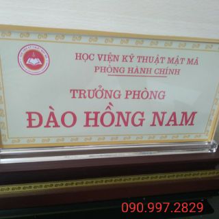 BIỂN CHỨC DANH GỖ MICA