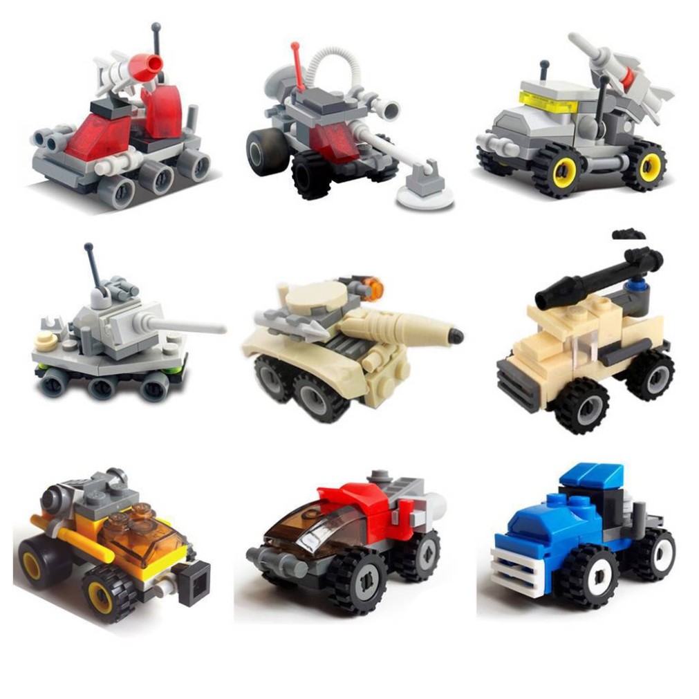 BỘ ĐỒ CHƠI XẾP HÌNH LEGO Xe OTO, Lắp Ráp Máy Xúc, Lắp Ghép Xe Tăng, Xe Pháo