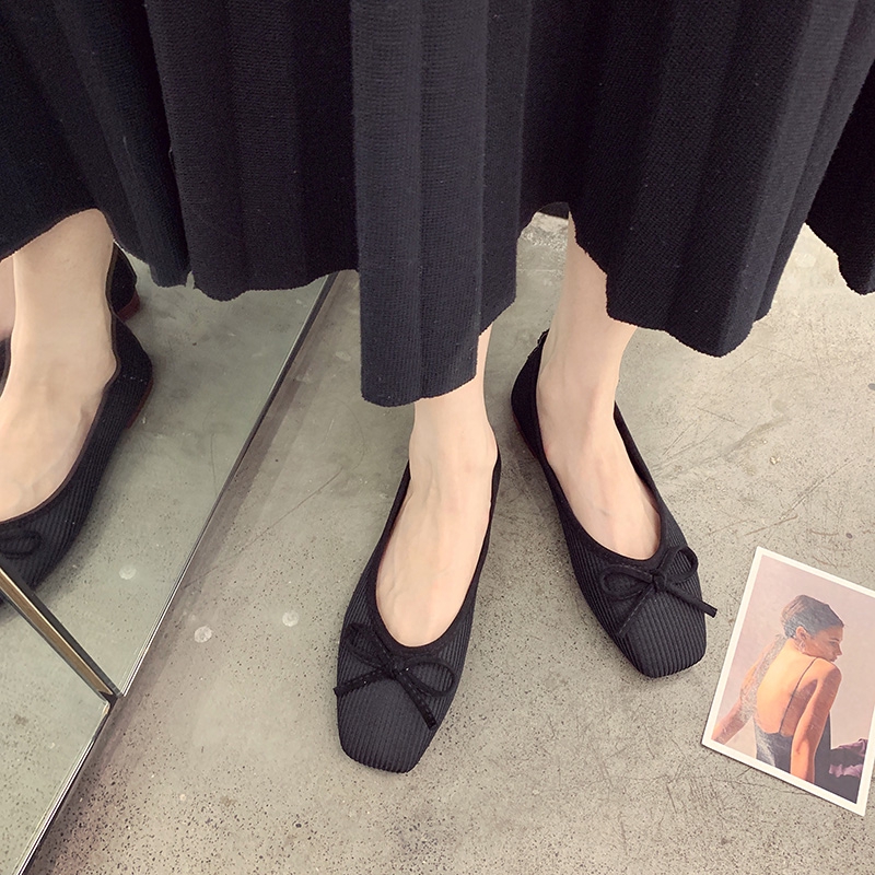 [ Mã 66CBSALE giảm 30K đơn 200K] Giày búp bê đính nơ phong cách Hàn Quốc | BigBuy360 - bigbuy360.vn