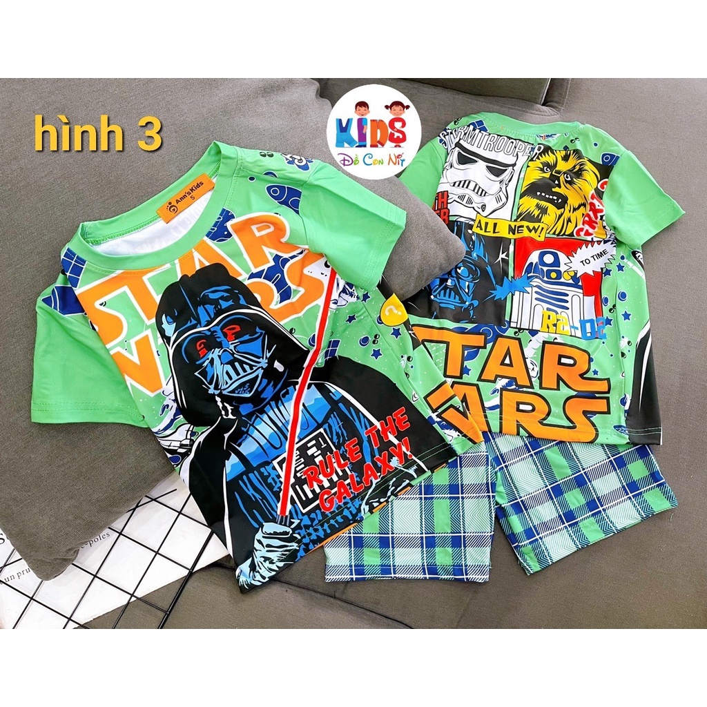 THUN LẠNH 3D TAY NGẮN BÉ TRAI - ĐỒ BỘ TRẺ EM